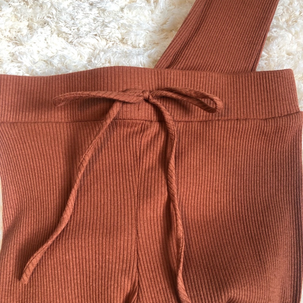 Ribbed Leggings - Rust - Picture 4 of 7